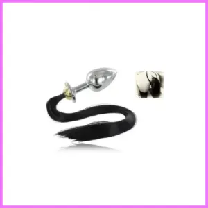 Acél anal plug hajjal. adultsexshop-hu 1