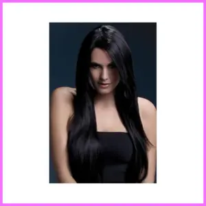 Amber-hosszú egyenes fekete paróka. adultsexshop-hu 1