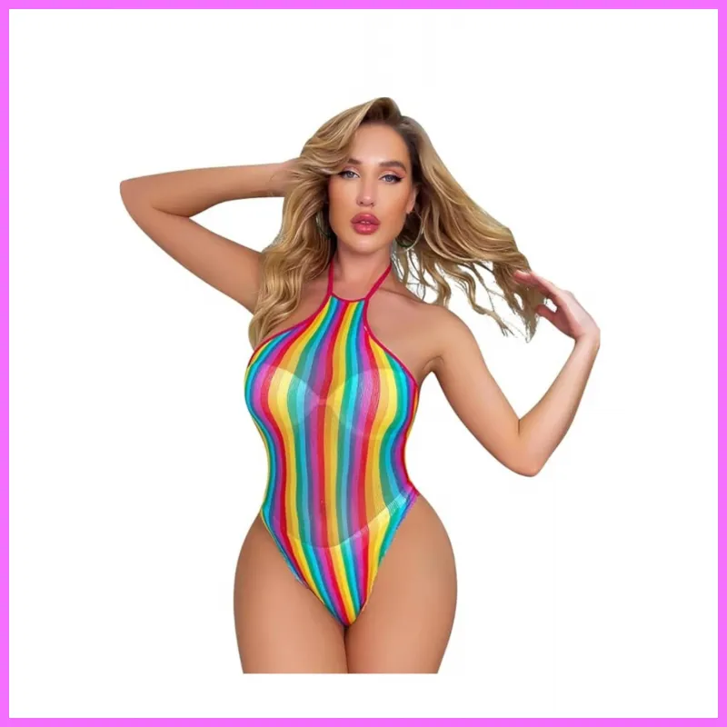 Bella szivárványos necc body Méret:S-L adultsexshop-hu 1