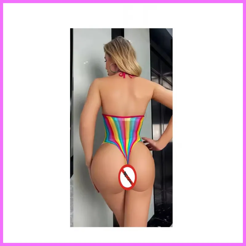 Bella szivárványos necc body Méret:S-L adultsexshop-hu 2