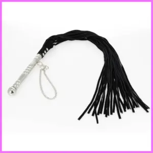 Bőr ostor fém nyéllel-78cm. adultsexshop-hu 1