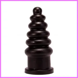 Butt plug bordás,23cm-fekete. adultsexshop-hu 1