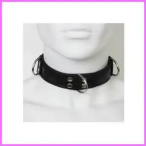 Deluxe bőr nyakörv. Piros-fekete adultsexshop-hu 1