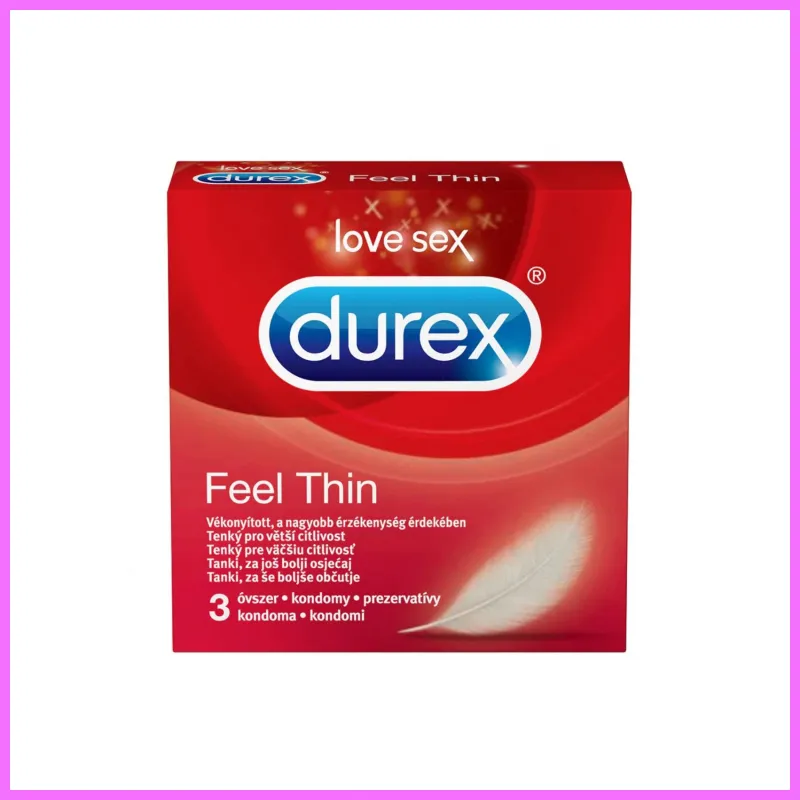Durex Feel Thin óvszer 3db. adultsexshop-hu 1