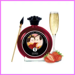 Ehető testfesték-Champagne & Strawberry-100ml. adultsexshop-hu 1