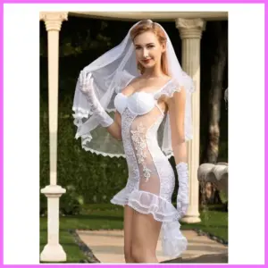 Esküvőiruha jelmez. Méret:S/M adultsexshop-hu 1
