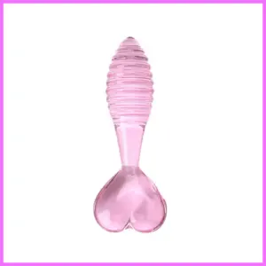 EUTIM pink üveg anal plug szívvel-12cm adultsexshop-hu 1