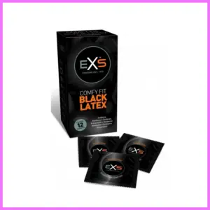 EXS Latex Black Condoms -12db. adultsexshop-hu 1