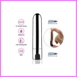 Ezüst nyíl vibrátor 9cm ,akkus. adultsexshop-hu 1