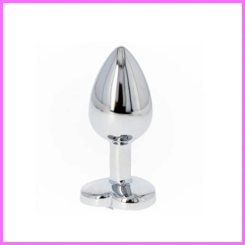 Fém anál plug csillogó Diamond szívvel-kicsi. Áttetsző kővel adultsexshop-hu 3