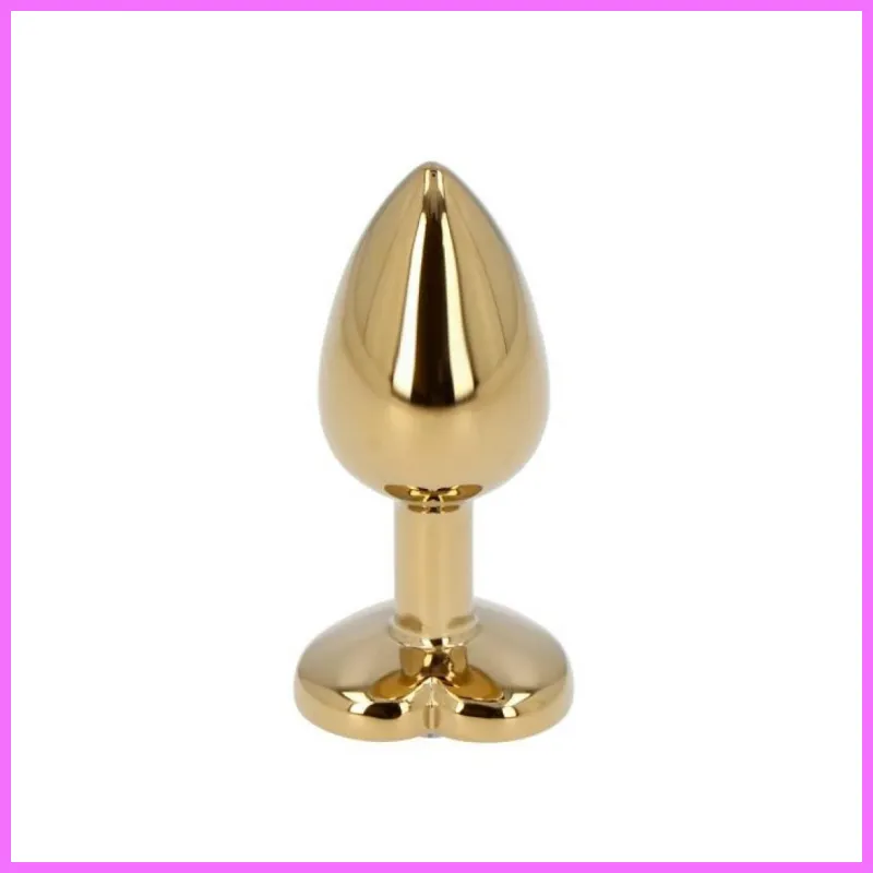 Fém,arany színű anál plug csillogó szívvel-kicsi. adultsexshop-hu 3