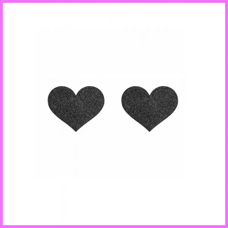 FLASH HEART Black mellbimbó dísz. adultsexshop-hu 3