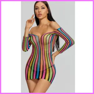 Gloria szivarvanyos necc miniruha. adultsexshop-hu 1