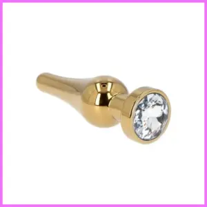 Gold anal plug kővel. adultsexshop-hu 1