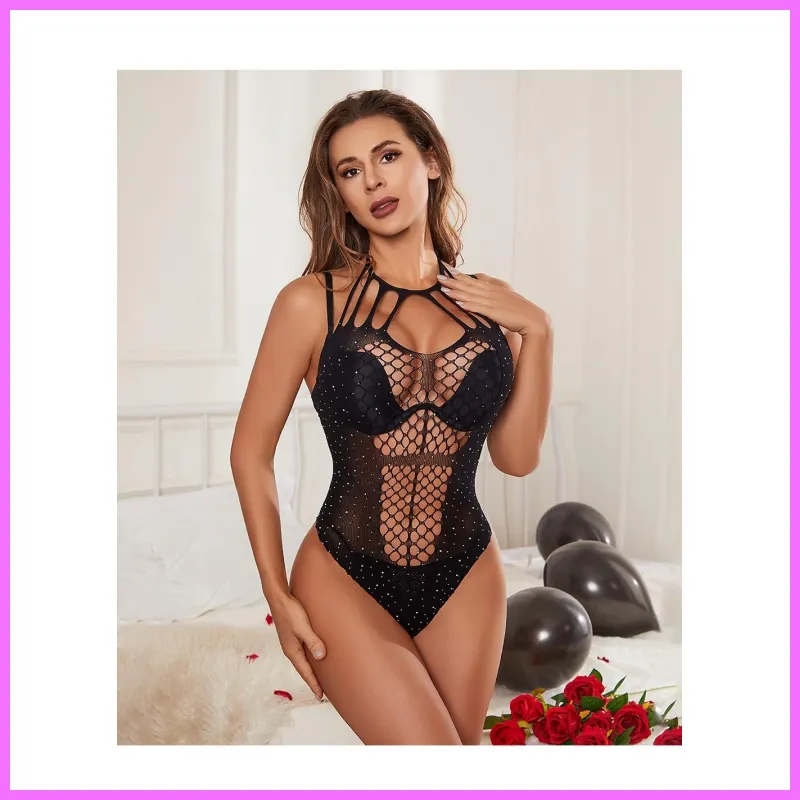 Hazel strasszos body. Méret:S-L adultsexshop-hu 1