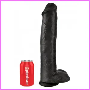 King Cock With Balls,fekete-38cm. adultsexshop-hu 1