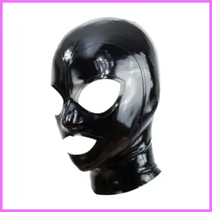 Latex Hood Open Eyes And Mouth-Black Méret:XL adultsexshop-hu 1