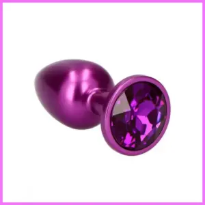 Lila Fém anál plug csillogó véggel-kicsi. adultsexshop-hu 1