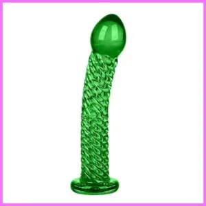 Micah zöld üveg dildó -18cm. adultsexshop-hu 1