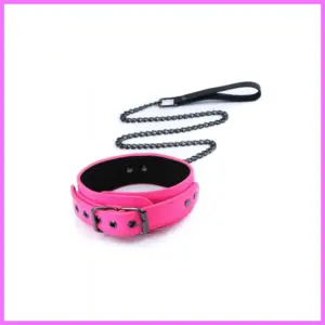 Neon Pink Electra nyakörv pórázzal. adultsexshop-hu 1
