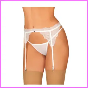 Obsessive Bianelle garter belt white. Méret:S/M adultsexshop-hu 1