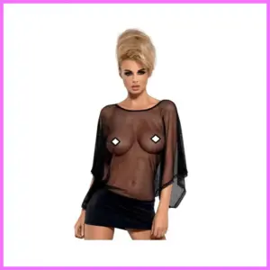 Obsessive Punker - áttetsző miniruha tangával. Méret: S/M adultsexshop-hu 1