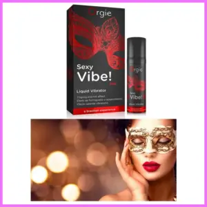 Orgie Sexy Vibe hot-folyékony vibrátor; eper ízzel-15ml. adultsexshop-hu 1