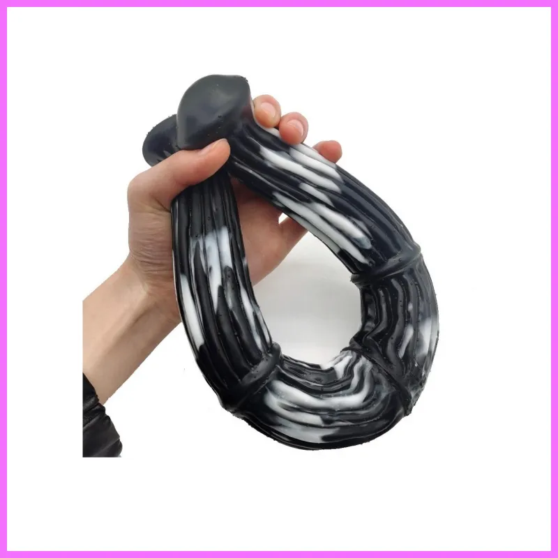 Paripa, fekete-fehér kétvégű dildó-42cm. adultsexshop-hu 2