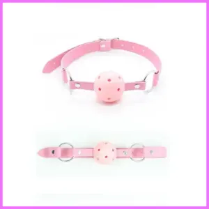 Pink szájpecek lyukacsos golyóval. adultsexshop-hu 1