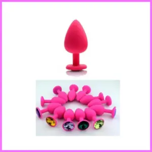 Pink szilikon anál plug csillogó véggel-közepes méret. adultsexshop-hu 1