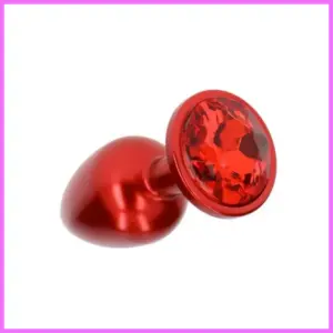 Piros Fém anál plug csillogó véggel-kicsi. adultsexshop-hu 1