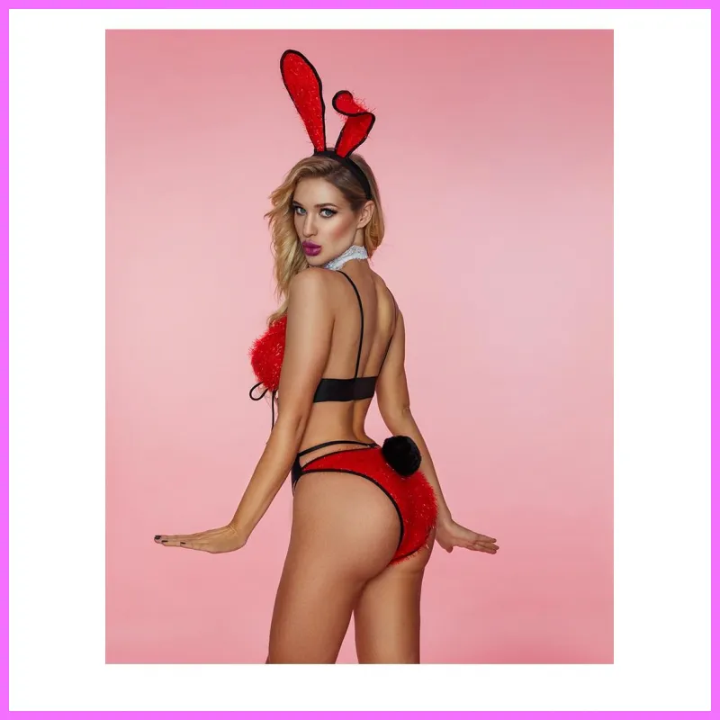 Piros nyuszi lány szett. Méret:M/L adultsexshop-hu 2