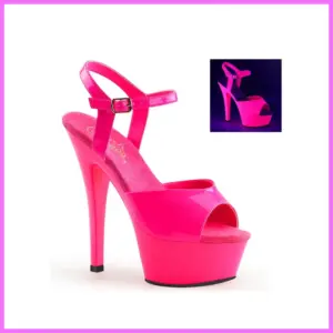 Pleaser KISS Neon Pink szandál. 36-os adultsexshop-hu 1