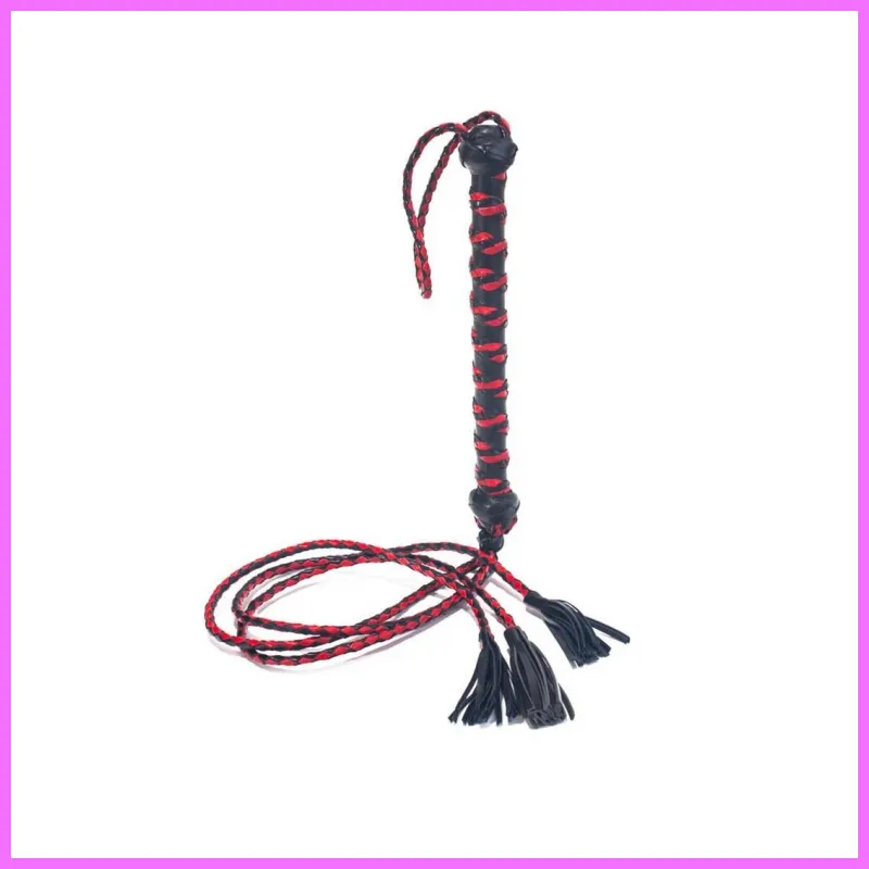 POLY fonott bőr korbács-64cm. adultsexshop-hu 2
