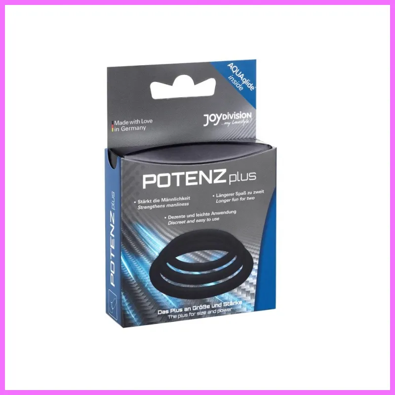 POTENZplus fekete-3db-os szilikon péniszgyűrű. adultsexshop-hu 3