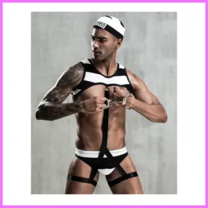 Prisoner férfi jelmez-4részes. Méret:M/L adultsexshop-hu 1