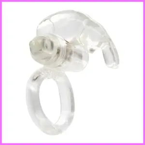 RABBIT Vibrátoros Cockring Átlátszó adultsexshop-hu 1