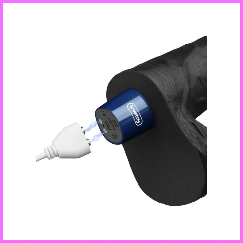 REAL SOFTEE fekete vibrator,herés,akkus -20cm adultsexshop-hu 2