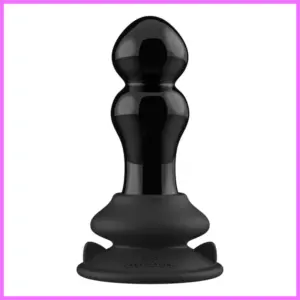 Rimly - Vibrating Glass Butt Plug with Suction Cup,akkus adultsexshop-hu 1
