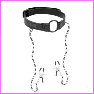 RING GAG WITH NIPPLE CLAMPS. adultsexshop-hu 1