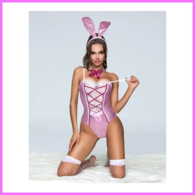 Rózsaszín nyuszi szett nőknek. Méret:S/M adultsexshop-hu 3
