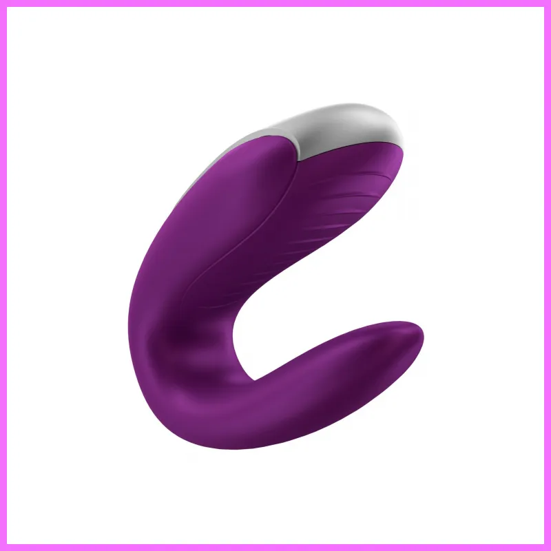 Satisfyer Double Fun - okos, akkus, vízálló, rádiós párvibrátor ,lila. adultsexshop-hu 2