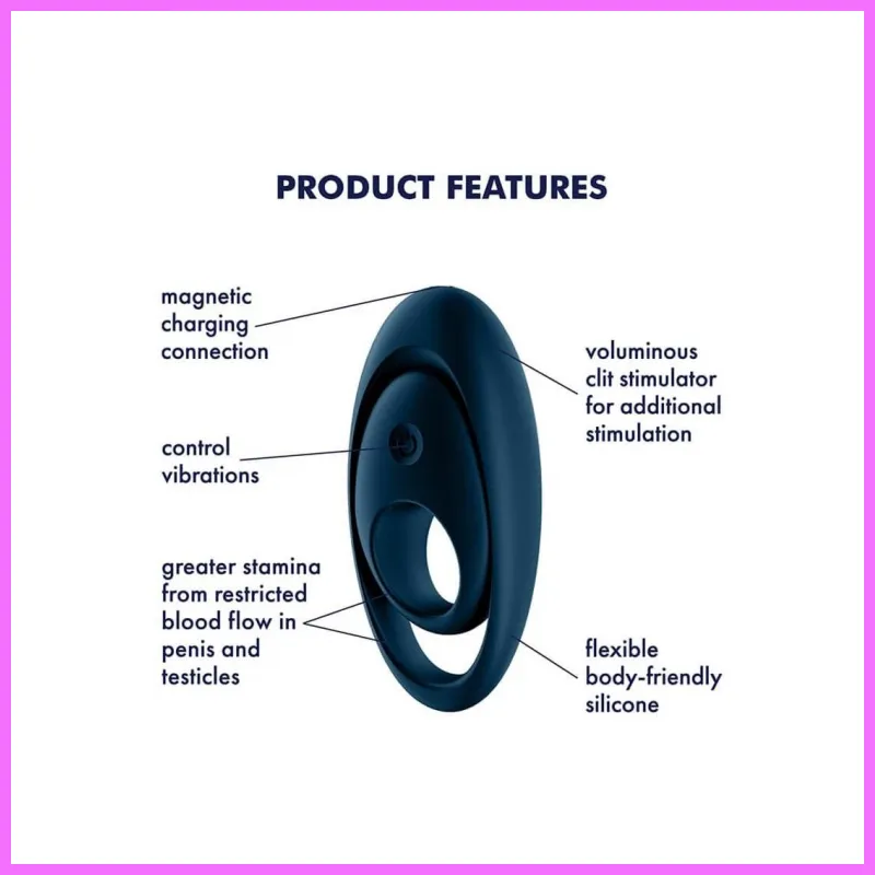 Satisfyer Glorious Duo - akkus, vízálló péniszgyűrű. adultsexshop-hu 3
