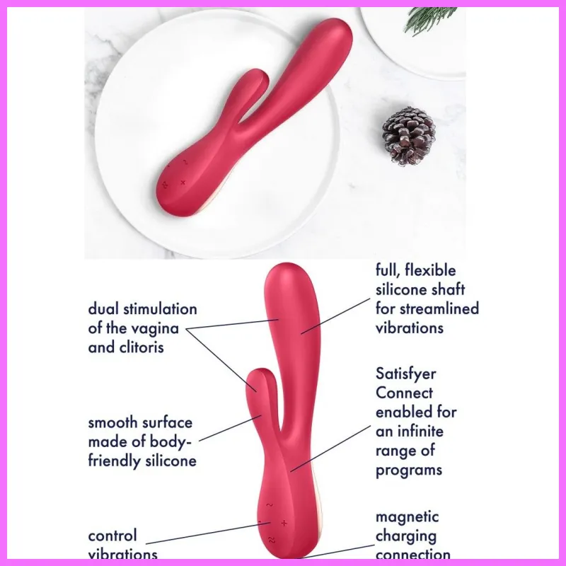 Satisfyer Mono Flex-okos, akkus vibrátor. Piros adultsexshop-hu 4