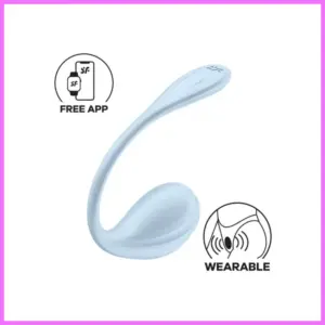 Satisfyer Smooth Petal - okos vibrációs tojás -kék. adultsexshop-hu 1
