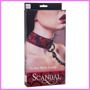 Scandal Collar with Leash. Papír dobozban adultsexshop-hu 1