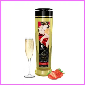SHUNGA EROTIC MASSAGE OIL -STRAWBERRY WINE,240ml. adultsexshop-hu 1