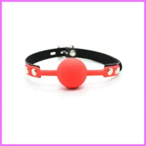 Silicone Ball Gag Lakat nélkül-Piros adultsexshop-hu 1