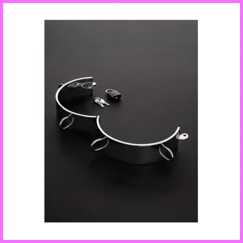Széles acél nyakörv. 12 cm adultsexshop-hu 2