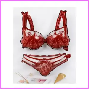 Szex Lufi szett fényes,bugyi+melltartó Piros adultsexshop-hu 1